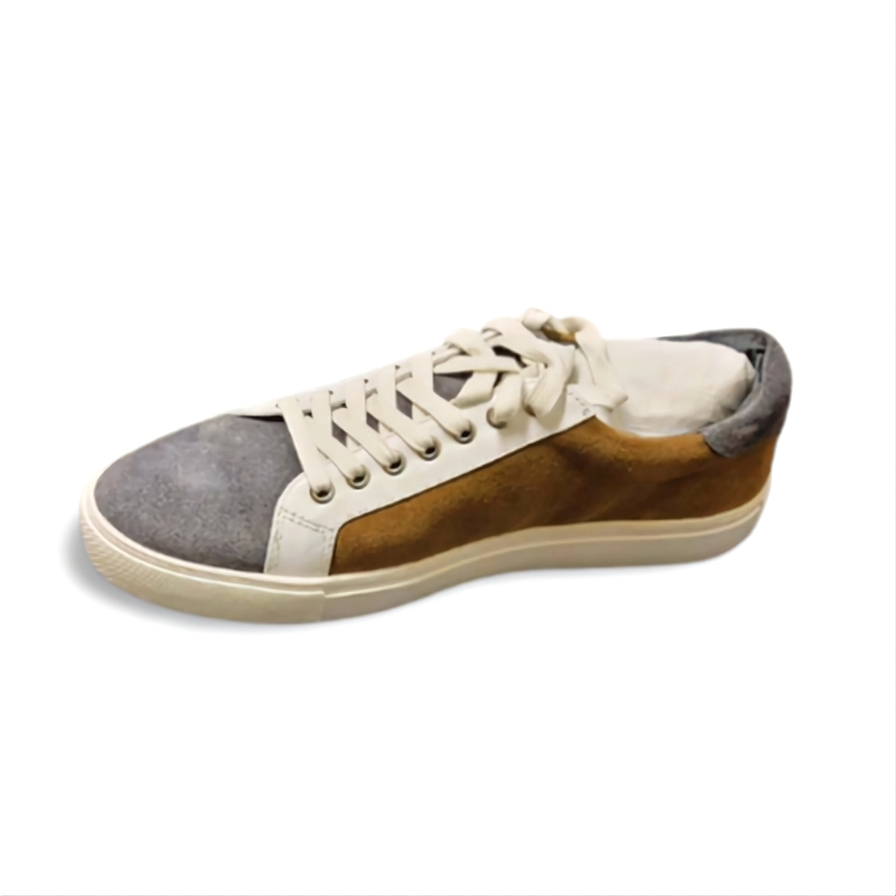 Brooks Brothers | Color-Block Suede Sneakers | Grey-Beige | *Size 10*